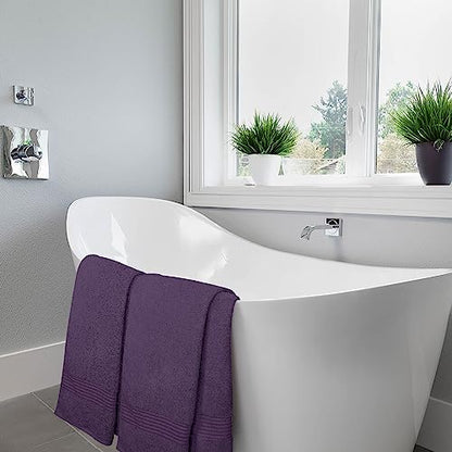 Utopia Towels Luxurious Bath Towels Set, 27x54 in, 4 Pack, Soft, Plum | Soft Luxurious Ring Spun Cotton Bath Towels - Lightweight, Highly Absorbent, Quick-Drying, Ideal for Daily Use - color: Plum