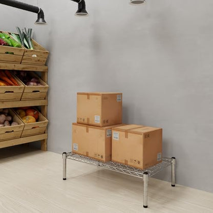 18" Deep x 30" Wide x 8" Height 1-Tier Wire Shelving Kit | NSF Commercial Storage Rack Unit - size: 18" Deep x 30" Wide