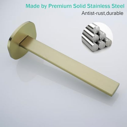 16 Inch Shower Arm with Flange,Stainless Steel Extension Extender Pipe for Fixed Rain Shower Head,Brushed Gold Extra Long High Rise Shower Head Extension Arm,SE-91119-16BG - color: Brushed Gold(91119)