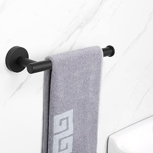 NearMoon Hand Towel Holder/Towel Ring, Thicken Stainless Steel Hand Towel Bar for Bathroom, Rustproof Wall Mounted Towel Rack, Contemporary Style Bath Accessories, 9 Inch (1 Pack, Matte Black) - color: Matte Black