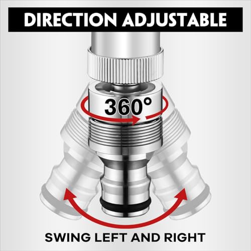 Sink Faucet Quick Connect Adapter, Kitchen Bathroom Faucet Hose Snap Coupling Adapter to Garden Hose Connector Compatible with Dishwasher, Washing Machine, Shower Hose, Pet Bathing Attachment - size: Swivel Faucet Adapter