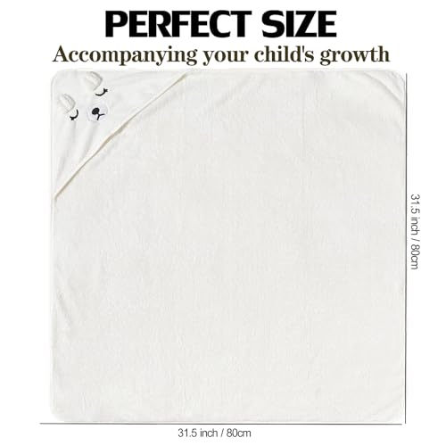 Baby Essentials Hooded Towel Set, 4-Pack Soft Ultra Absorbent 31.5x31.5 inch Towels for Boy and Girl, Toddler, Infant (White Bear) - color: 10 White Bear-4pack