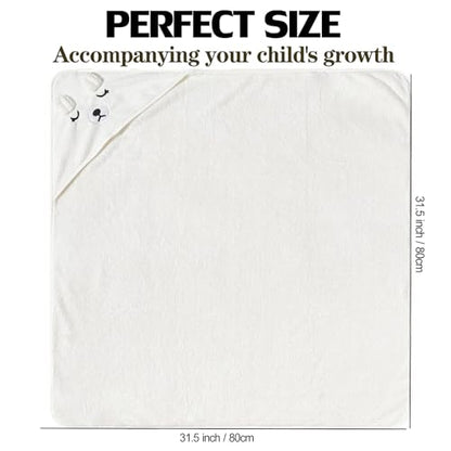 Baby Essentials Hooded Towel Set, 4-Pack Soft Ultra Absorbent 31.5x31.5 inch Towels for Boy and Girl, Toddler, Infant (White Bear) - color: 10 White Bear-4pack