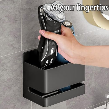 Electric Toothbrush Holder, Wall Toothbrush Holder Bathroom，2 Slot | Made of aluminum; no drilling ; suitable for use in bathrooms, kitchens, and studies. - size: Double slot