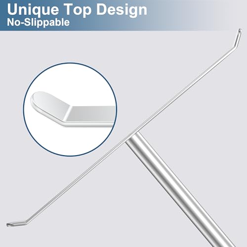 Silver T-Shaped Hand Towel Holder Stand for Countertops, Stainless Steel | Countertop rack for bathrooms and kitchens; organizes hand towels, headbands and other lightweight items. - color: Brushed Nickel