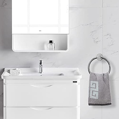 NearMoon Bath Towel Ring, Bathroom Hardware Accessories-Thicken Stainless Steel Hand Towel Holder for Bathroom, Modern Round Towel Hanger Wall Mounted (Chrome, 1 Pack) - color: Chrome