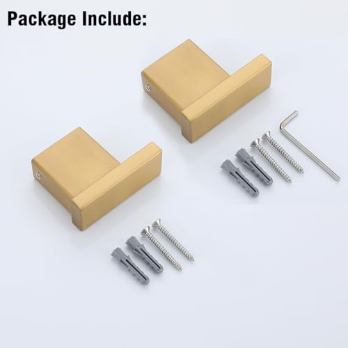 RANDOM Towel Hooks for Bathrooms SUS304 Stainless Steel Hand Towel Holder,Coat Rack Wall Mount Robe Hook,Champagne Bronze.96009-8CB - color: Single Hook-Champagne Bronze