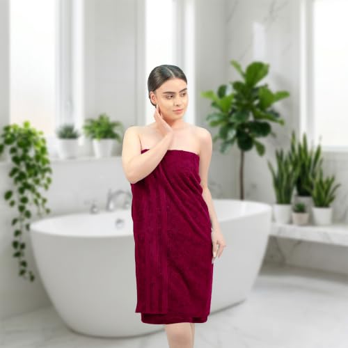 Bath Towels Set of 4 Extra Large Towels set, 30x60 In, 100% Uzbek Cotton 600 GSM, Oeko-TEX, Larger & Lighter Weight, Quicker to Dry, Super Soft and Absorbent, Perfect for Bathroom–Burgundy - color: Burgundy