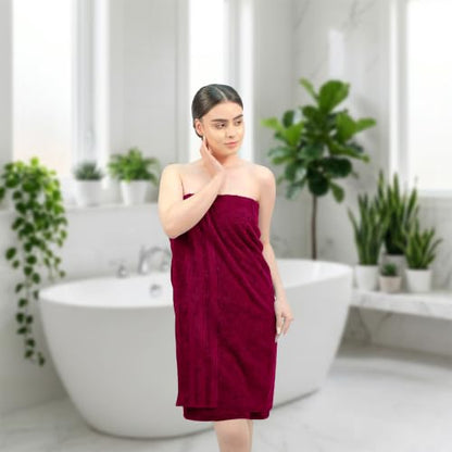 Bath Towels Set of 4 Extra Large Towels set, 30x60 In, 100% Uzbek Cotton 600 GSM, Oeko-TEX, Larger & Lighter Weight, Quicker to Dry, Super Soft and Absorbent, Perfect for Bathroom–Burgundy - color: Burgundy