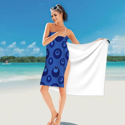 Blueberry Sea Quick Dry Bath Towels - Super Soft Bath Towels for Home, Spa, Gym, Travel - color: Blueberry Sea, size: 31.5"x63"