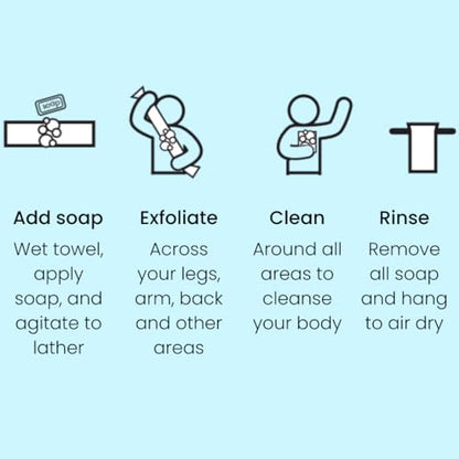 Full Body Scrubbing Shower Towel, Rich Lather Nylon Towel for All Skin Types, Easy Rinse and Clean, Exfoliate Dead Skin and Cleanse Impurities, Japanese Exfoliating Washcloth