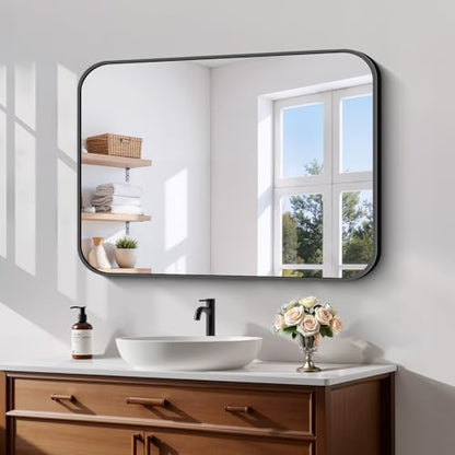 Koonmi Bathroom Wall Mirror,24x36 Inch Large Vanity Mirror for Over Sink - size: 36"L x 24"W