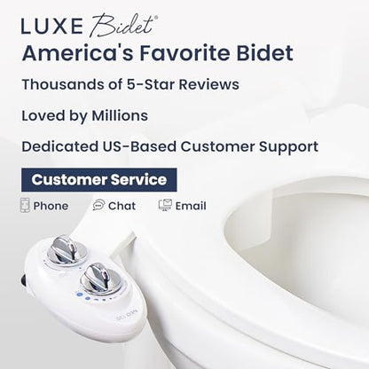 LUXE Bidet NEO 120 - Bidet Attachment for Toilet Seat, White | Non-Electric, Single Nozzle, Self-Cleaning, Adjustable Water Pressure, Rear Wash - color: White