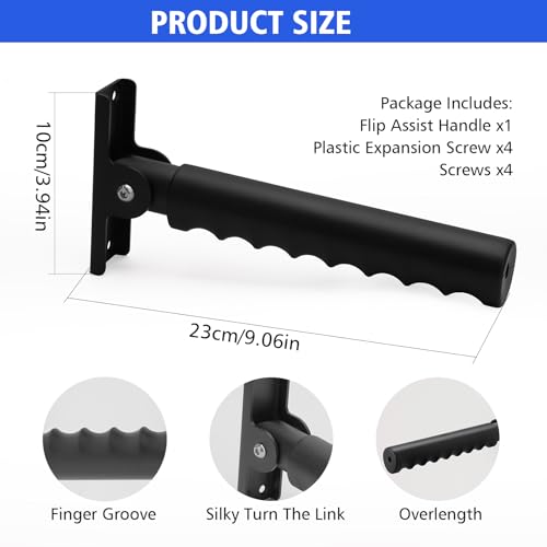 Folding Grab Bars for Doorway Stairs Assist for Seniors | Flip Up Grab Handles for Wall for Elderly, Disabled, People with Limited Balance and Mobility