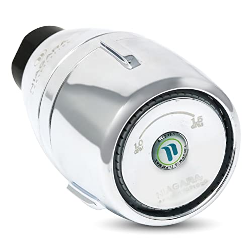 Niagara Conservation N2610CH Bi-Max 1-Spray with 1.0-1.5 GPM 2.125-in. Wall Mount Adjustable Fixed Shower Head in Chrome, 1-Pack | Bathroom Shower Head Sprayer with Pressure Compensation