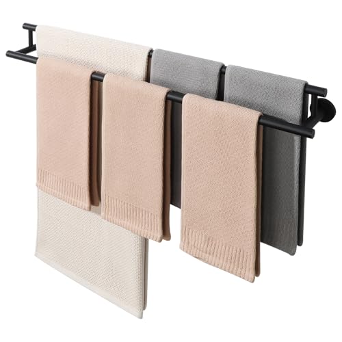 Alise Double Towel Bar Black,32 Inch Towel Racks for Bathroom Wall Mounted | Bathroom Towel Rack SUS304 Stainless Steel Bathroom Towel Holder Quick Drying Hand Towel Holder Towel Bar for Walls - color: Matte Black, size: 32-Inch (2-Bars)