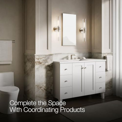 KOHLER 99001-NA Verdera 15" W x 30" H Bathroom Medicine Cabinet with Magnifying Mirror, Recessed or Surface Mount Bathroom Wall Cabinet, Slow-Close Doors - size: 15" W x 30" H, style: Magnifying Mirror + Slow Close
