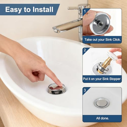 Sink Drain Stopper, Pop-Up Stopper Cap Garbage Disposal Stopper Sink Drain Stopper Replacement for Kitchen Bathroom Basins(1Pcs)