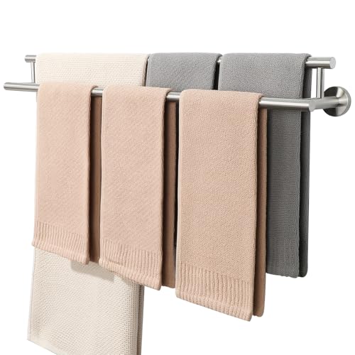 Alise Double Towel Bar,32 Inch Towel Rack for Bathroom Wall Mounted,Nickel | Bathroom Towel Rack SUS304 Stainless Steel Bathroom Towel Holder Quick Drying Hand Towel Holder Towel Bar for Walls - color: Brushed Nickel, size: 32-Inch (2-Bars)