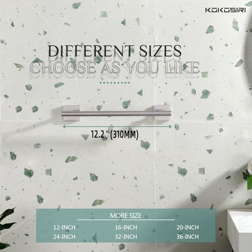 KOKOSIRI Towel Holder 12 Inch Bathroom Hand Towel Bar for Bath Kitchen Toilet Brushed Nickel Stainless Steel B4005BR-L12 - color: Brushed Nickel, size: 12-Inch