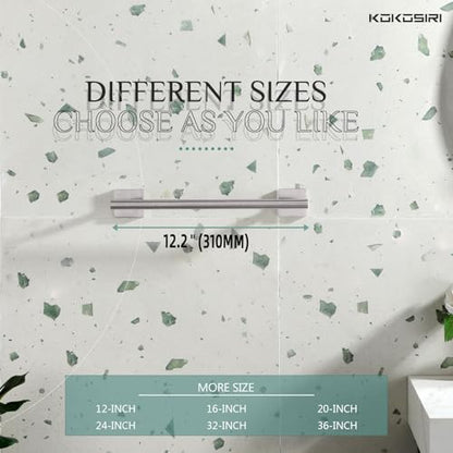 KOKOSIRI Towel Holder 12 Inch Bathroom Hand Towel Bar for Bath Kitchen Toilet Brushed Nickel Stainless Steel B4005BR-L12 - color: Brushed Nickel, size: 12-Inch