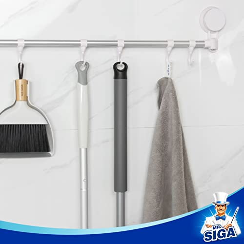 MR.SIGA Heavy Duty Grout Scrub Brush with Long Handle | Shower Floor Scrubber for Cleaning, Tile Scrub Brush with Stiff Bristles