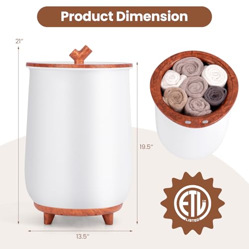 S AFSTAR 23L Towel Warmers for Bathroom - Large Luxury Towel Warmer Bucket with 3 Heat Modes, 4 Timer Settings, Fragrance Disc Holder, Auto Shut Off, Towel Heater for Blankets, Bathrobes (Coffee) - color: Coffee