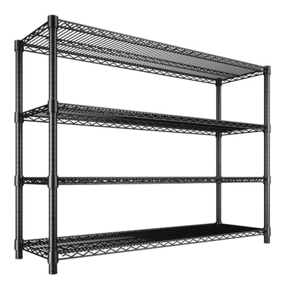 Garvee 4-Tier Wire Shelving 2560LBS Heavy Duty Storage Shelves Garage Rack | - size: 47.2"W x 63"H x 17.7"D