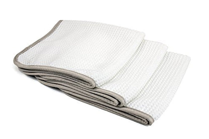 Autofiber No Streak Freak Microfiber Window and Mirror Waffle Towel - Pack of 3, White (16 inch x 16 inch) - color: White, size: 3 pack