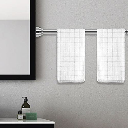Shower Curtain Tension Rod, 24-40 Inch Spring Tension Curtain Rod Stainless Steel Tension Rod Never Rust Non-Slip No Drilling Cupboard Hanger Rod for Bathroom Kitchen Wardrobe