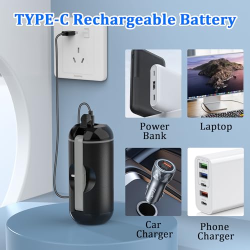 Portable Rechargeable Travel Bidet Sprayer,Waterproof High Pressure,Black | Portable USB-C Rechargeable Travel Bidet Sprayer, Waterproof High Pressure Handheld for Personal Hygiene - color: Black