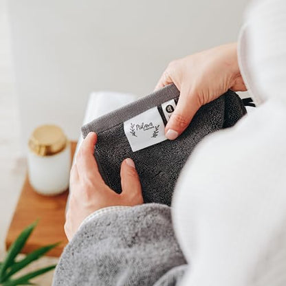 Milara Plush Turkish Cotton Bath Sheet, Anthracite, 700 GSM, 35x70 in | Oversized 35x70in | 700 GSM Turkish Combed Cotton | Air-Spun Construction for a Plush Feel | OEKO-TEX® Standard 100 Certified - color: Anthracite (Dark Gray), size: Bath Sheet (1 Pcs)