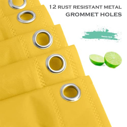 Yellow Cream Plastic Shower Curtain Or Liner, 72x72 Inch Lightweight Yellow Plastic Bathroom Shower Showroom Inner Curtain with Rustproof Metal Grommet Holes and Weighted Magnets - color: I01-yellow Cream, size: 72"W x 72"L (Pack of 1)