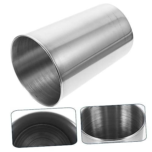 Stainless Steel Tumbler Cup Silver Bathroom Beverage Cup for Rinsing Multi Use for Water Juice More Easy to Clean Design - size: 8.50X6.00X6.00CM