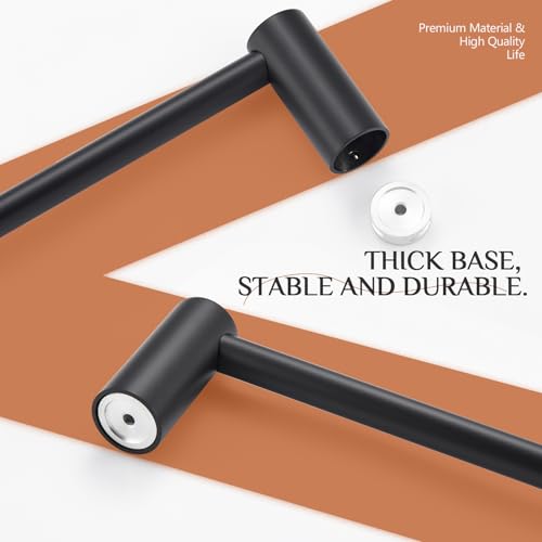 KOKOSIRI Towel Rack Black Bathroom Wall Mounted Towel Holder 20-Inch Bath Towel Bar Hanger Bathroom Hardware Accessories Stainless Steel, B4007BK-L20 - color: Matte Black, size: 20-Inch