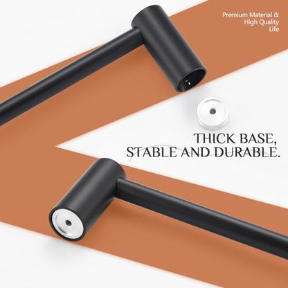 KOKOSIRI Towel Rack Black Bathroom Wall Mounted Towel Holder 20-Inch Bath Towel Bar Hanger Bathroom Hardware Accessories Stainless Steel, B4007BK-L20 - color: Matte Black, size: 20-Inch