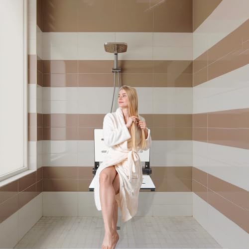 Folding Shower Seat - Wall Mount Bench for Inside Shower / ADA Bathroom Assist / 304 Stainless Steel / Phenolic Resin / Oil Rubbed Bronze / 18" x 16" - color: Oil Rubbed Bronze, size: 18 x 16