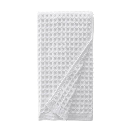 Waffle Hand Towel – 100% Turkish Cotton, Quick-Dry, Soft and Absorbent Bathroom Towel (White) - color: White, size: Hand Towel (1 Piece)
