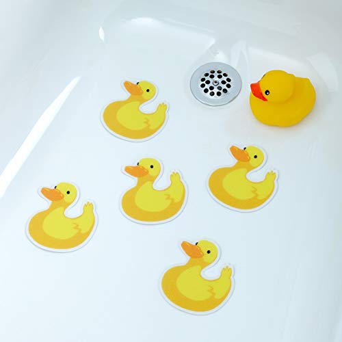SlipX Solutions Duck Tub Tattoos, Non Slip Bathtub Stickers, 5 Pieces | Reliable Grip For Tubs & Showers, Perfect for Kids & Elderly, Easy Install, Strong Adhesive, Easy Removal