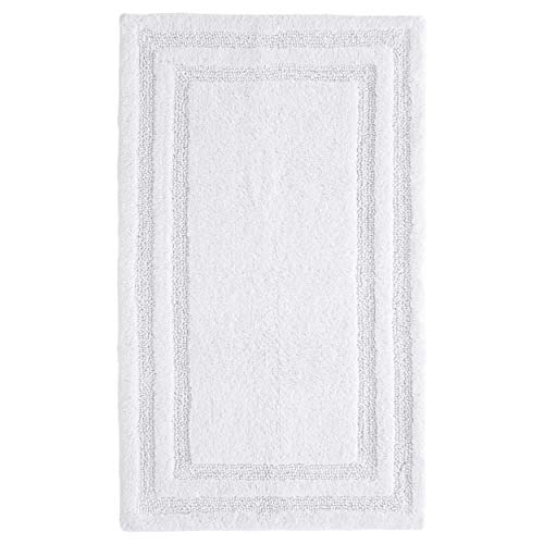 Tommy Bahama - Bathroom Rugs, Cotton Bath Mat, Highly Absorbent, Coastal Inspired Design (Isla White, 2 Piece) - color: White, size: 17 x 24 inches, 21 x 34 inches