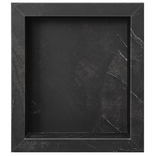 Palisade 17.5 in x 15.5 in Vinyl Shower Niche Black Ice | Waterproof Shower Insert - color: Black Ice