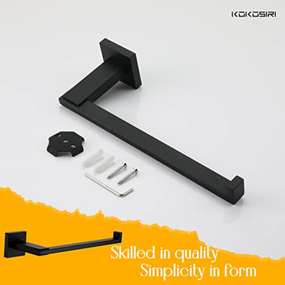 KOKOSIRI Towel Bar Matte Black Bathroom Towel Rack Holder Wall Mount Hand Towel Hanger for Bathroom Organization, Heavy Duty Stainless Steel B3006BK - color: Matte Black