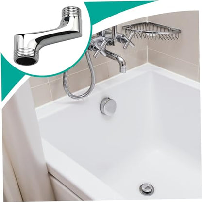2Pcs Shower Head Adapter, Brass Shower Head Extender, Adjustable Swivel Arm, 1/2 3/4 Offset Connection, Excentric Toilet Connection