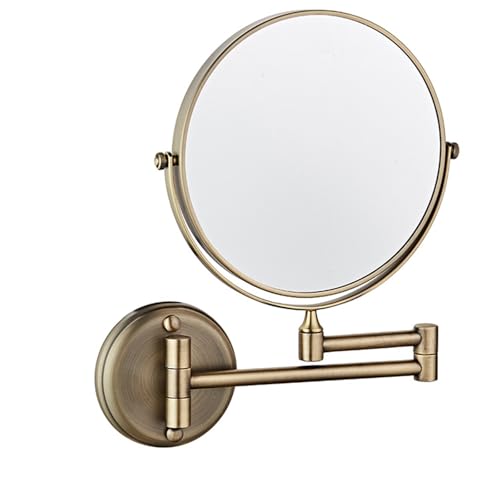 Vanity Mirror,Bathroom Mirror,8" Magnification Wall Mount Swing Arm Mirror. Two-Sided Regular & Magnification. Brushed Brass Finish.,5X,Antique Bronze - color: Antiquebronze, size: 5X