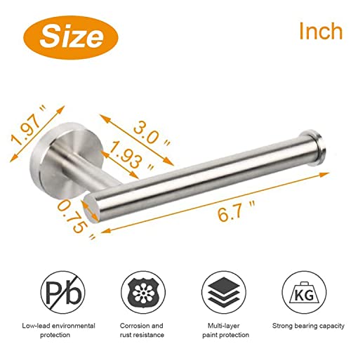 TocTen Toilet Paper Holder, Wall Mounted Tissue Roll Holder for Bathroom, Thicken 304 Stainless Steel Drilling Paper Dispenser Rack for Bathroom Kitchen (Brushed Nickel) - color: Brushed Nickel-round