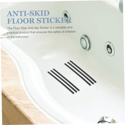 24PCS Anti-Slip Bathtub Stickers Self-Adhesive PEVA Non-Skid Tapes for Boys and Girls Waterproof Safety Floor Strips for Bathroom and Stairs