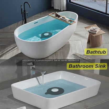 Seatery Bathroom Sink Stopper, Tub Stopper, Bathtub Drain Stopper, Bath Tub Plug, Bathtub Drain Cover, Bathtub Drain Plug, Sink Drain Cover, Sink Plug，Black - style: Stopper-1PCS