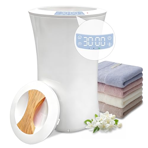 Large Towel Warmer Bucket, Heated Towel Bucket with 3 Heat Modes & 24H Timer, Auto Shut Off, Fits Oversized Towels, Bathrobes, Blankets for Bathroom Spa