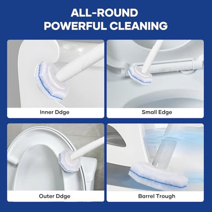 30 Count Upgrade 3-Layer Toilet Bowl Refills Fits for Clorox Toilet Brush | 3X Cleaning Power Disposable Bowl Cleaner Refills for Bathroom Cleaning, No Falling Apart - size: 1 Count (Pack of 30)