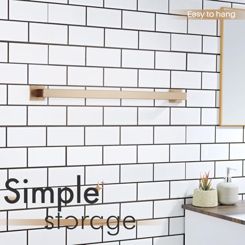 KOKOSIRI 24-Inch Towel Rack for Bathroom Kitchen Towel Bars Wall Mount SUS304 Stainless Steel Towels Holder, Champagne Bronze B4003CPG-L24 - color: Champagne Bronze, size: 24-Inch